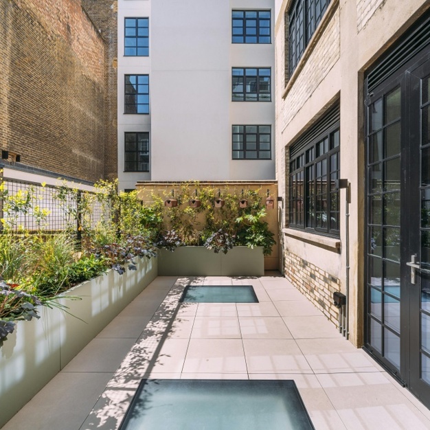 Roof terrace in Wardour Street, Workpad, Soho