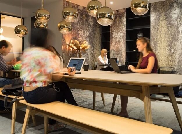 The breakout area - Soho Square in London, The Boutique Workplace Company