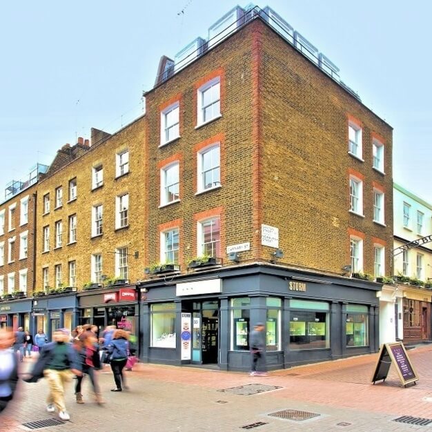 The building at Carnaby Street, Workpad Group Ltd in Soho