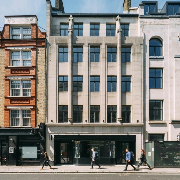 The building at Wardour Street, Workpad in Soho