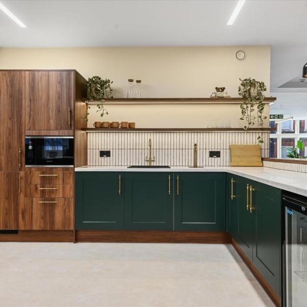 The dedicated kitchen at Wardour Street, Knight Frank in Soho