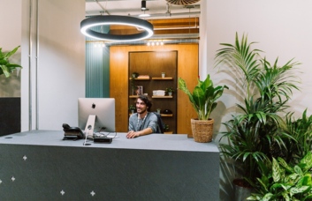 The reception at Ingestre Place, Huckletree in Soho