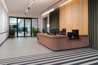 The reception at Soho Square, Workpad in Soho