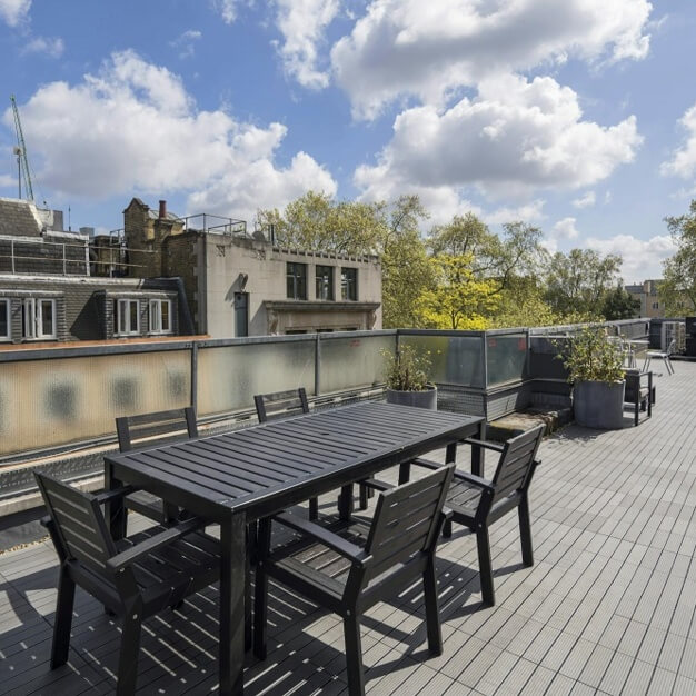 Use the roof terrace at Soho Square, RX (Soho)