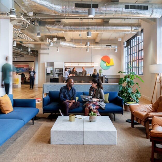 A breakout area in Blackfriars Road, WeWork, Southwark