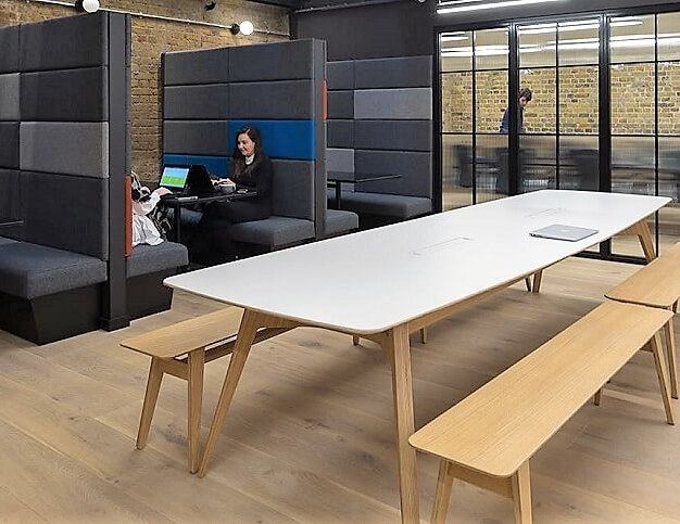 A breakout area in Southwark Bridge Road, The Boutique Workplace Company, Southwark