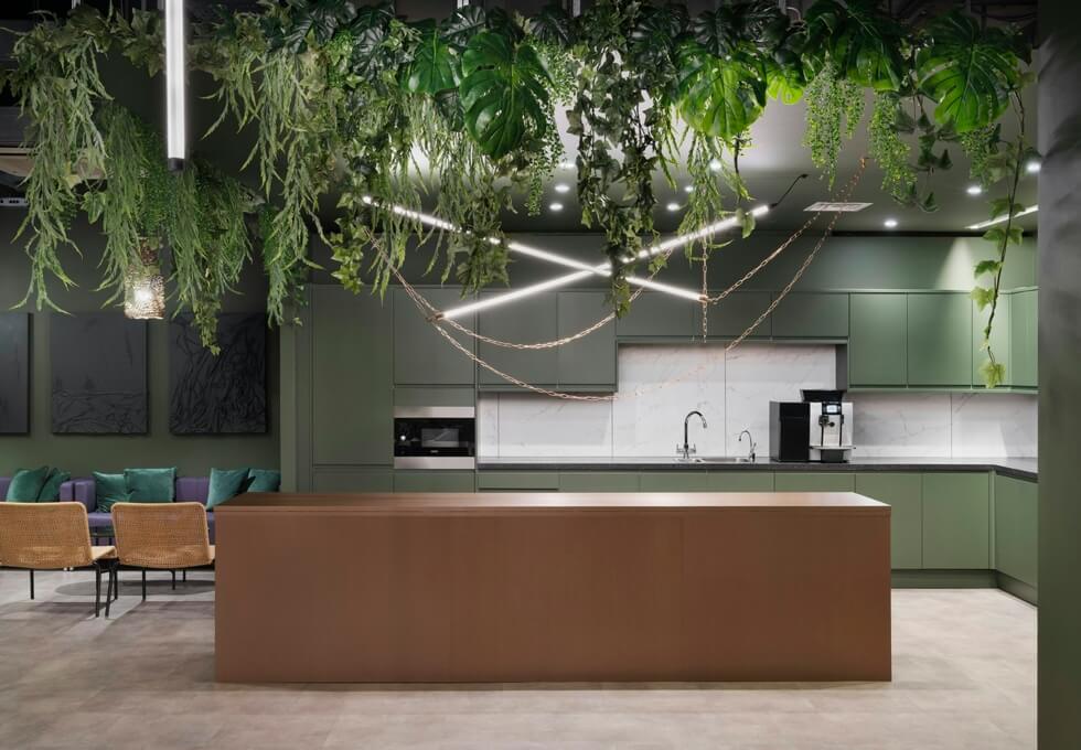 Kitchenette at Paris Garden, Halkin Management in Southwark