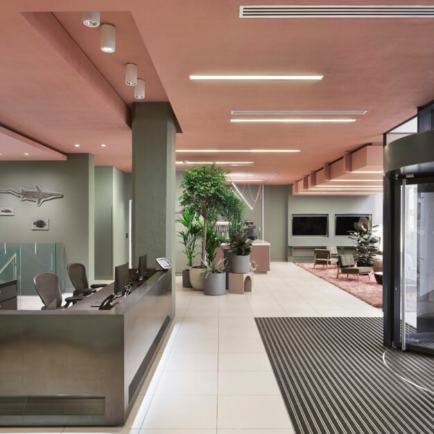The reception at Paris Garden, Halkin Management in Southwark