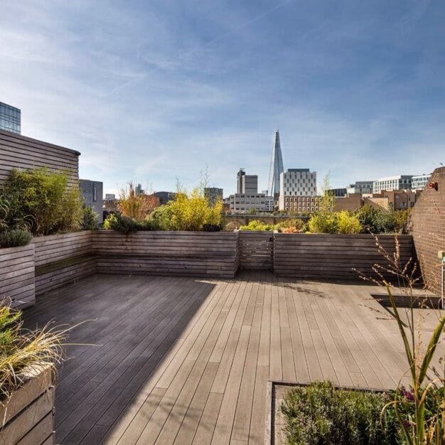The roof terrace at Blackfriars Road, Clockhouse Property Consulting Limited in Southwark