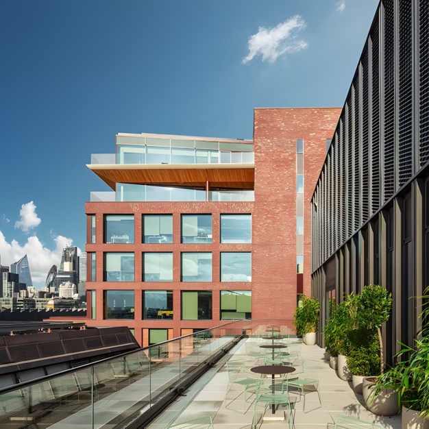 The roof terrace at Park Street, Land Securities Group PLC in Southwark