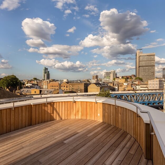The roof terrace at Southwark Street, Kitt Technology Limited in Southwark