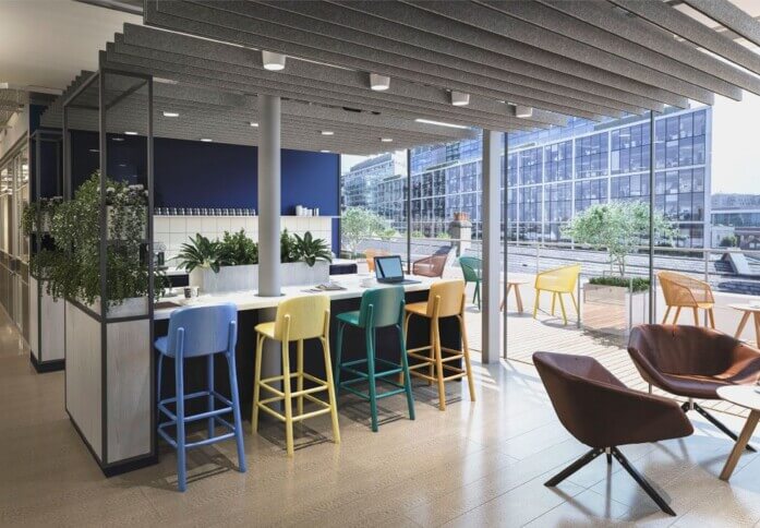A breakout area in Folgate Street, FORA, Spitalfields