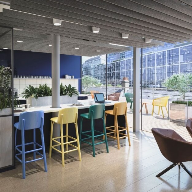 A breakout area in Folgate Street, FORA, Spitalfields