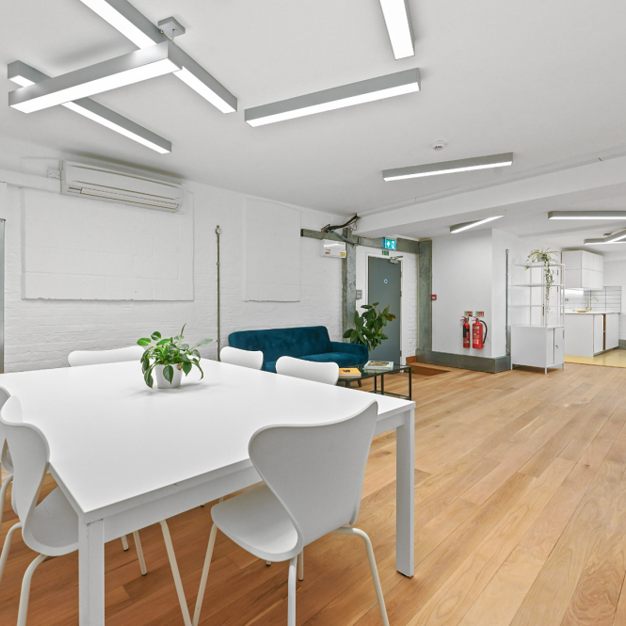 A dedicated breakout area in Fashion Street, Base Offices, Spitalfields