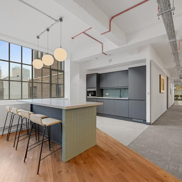 Dedicated kitchen at Commercial Street, Base Offices in Spitalfields