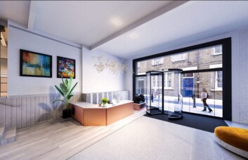 Reception area at Princelet Street, FORA in Spitalfields