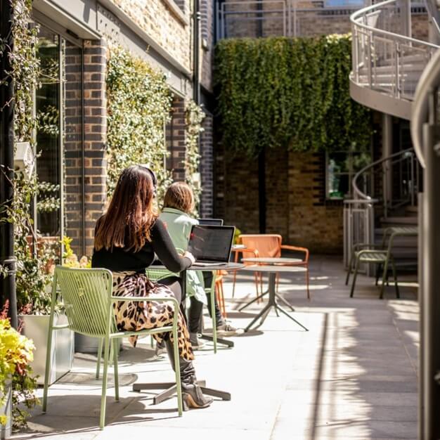 The outdoor area at Heneage Street, X and Why Ltd in Spitalfields