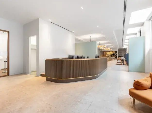 Reception area at St James's Square, Regus in St James's