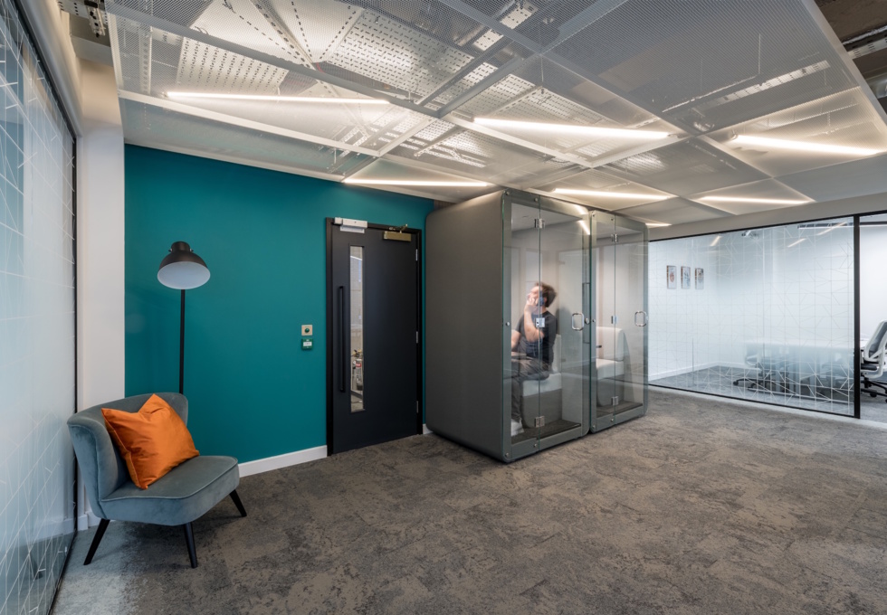 The phone booth at Carter Lane, The Boutique Workplace Company in St Paul's