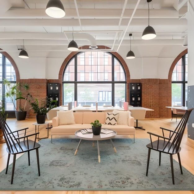 A breakout area in High Street, Regus, Stratford