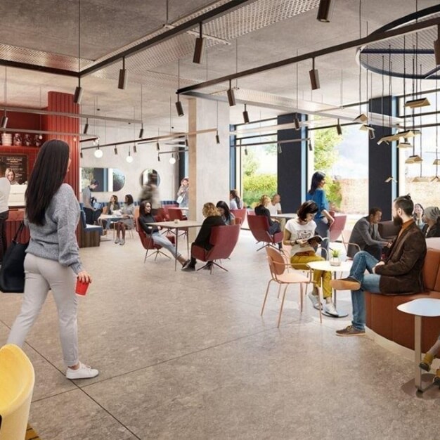 The breakout area at Marshgate Lane, Workspace Group Plc - Stratford