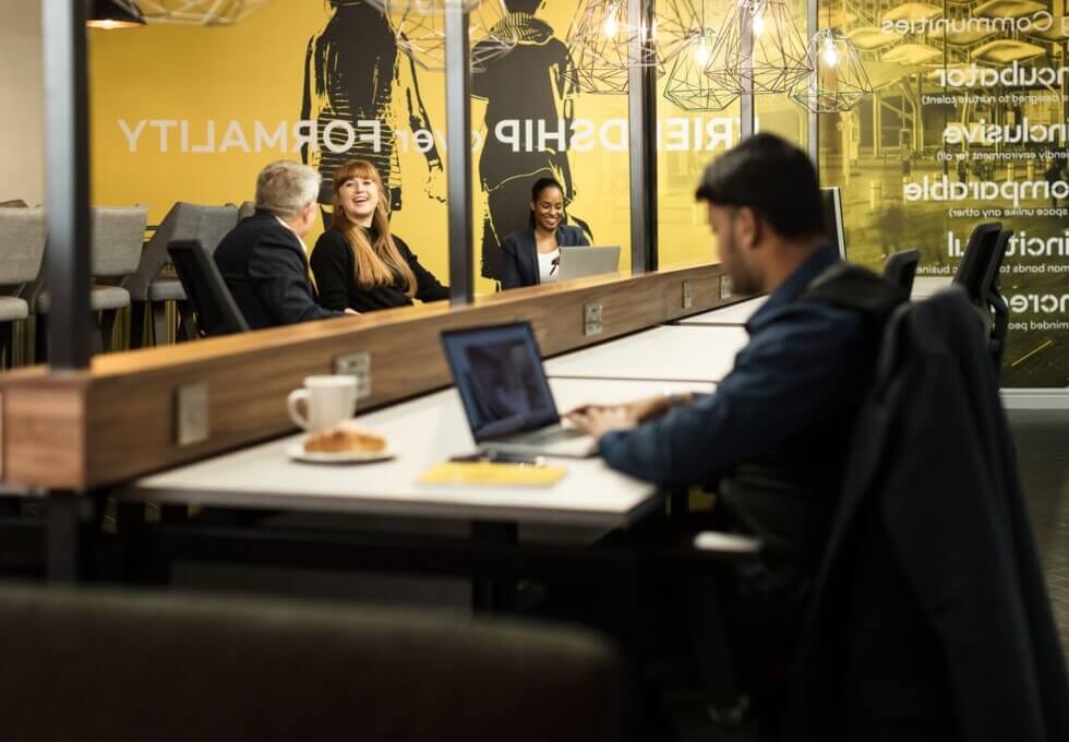 The communal space at West Ham Lane, Workinc in Stratford