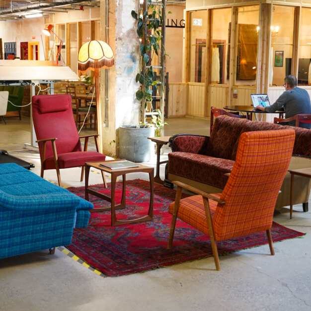 Breakout area at Throwley Way, Oru Space Ltd in Sutton