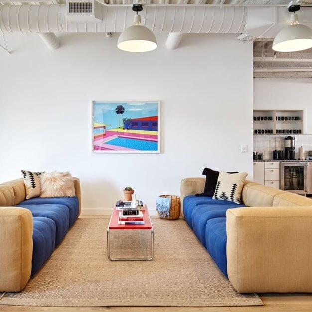 A breakout area in America Square, WeWork, Tower Hill