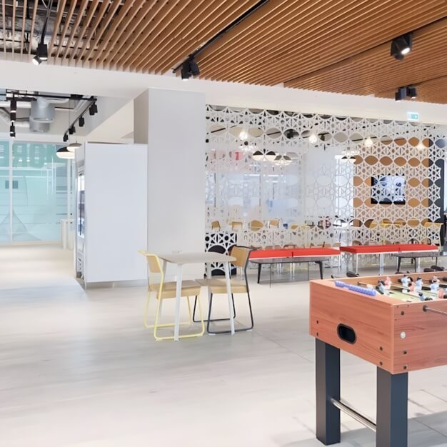The breakout area on Thomas More Street, Unity Flexible Office Space (Tower Hill)
