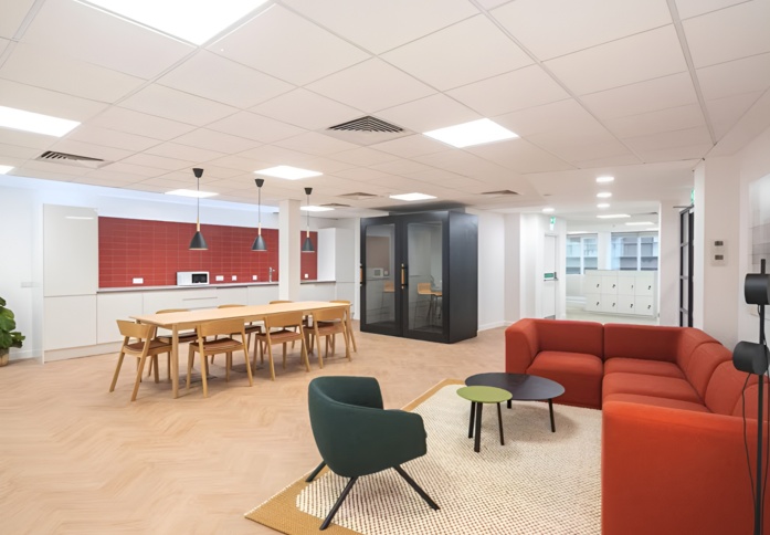 A breakout area in Greycoat Place, Metspace London Limited, Victoria