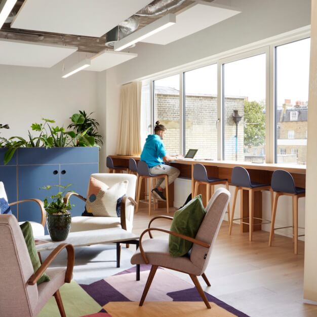 Breakout area at Grosvenor Gardens, X and Why Ltd in Victoria