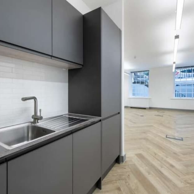 Kitchen at Castle Lane, Workspace Group Plc in Victoria