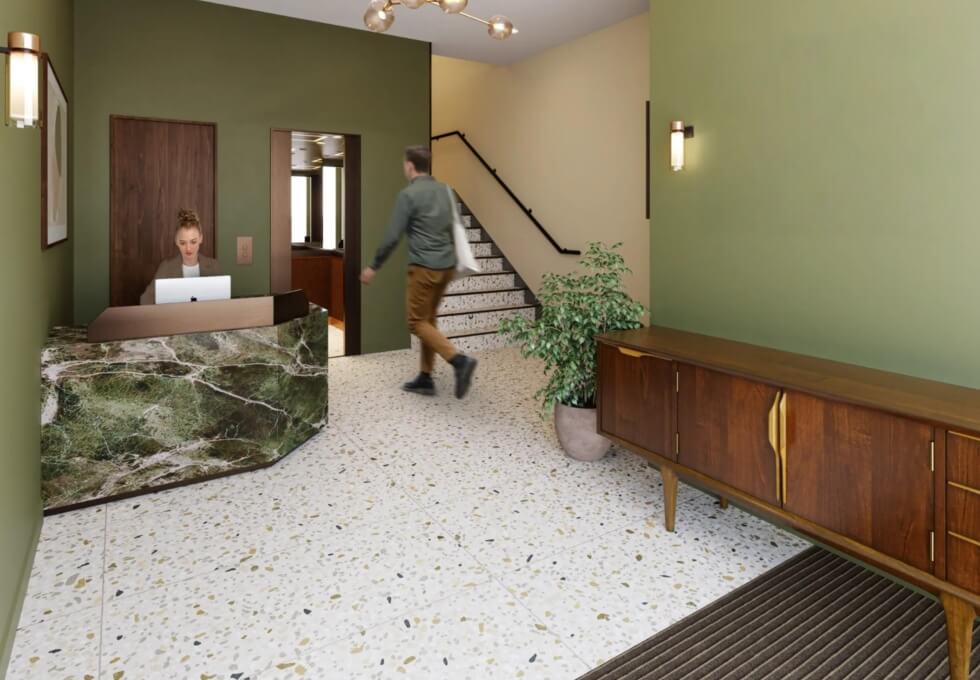 Reception area at 5 Eccleston Street, The Arterial Group Ltd in Victoria