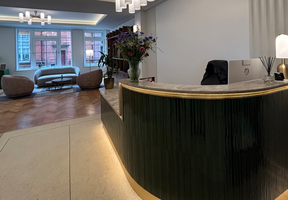 Reception area at Caxton Street, Imoxis Limited in Victoria