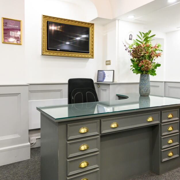 Reception area at Palace Street, Citibase in Victoria