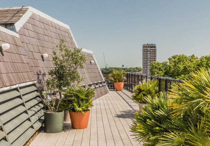 Roof terrace at Eccleston Square, FORA in Victoria