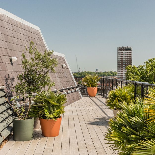 Roof terrace at Eccleston Square, FORA in Victoria