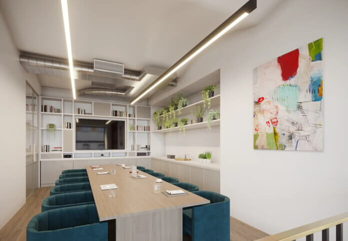 The meeting room at Greencoat Place, FORA in Victoria