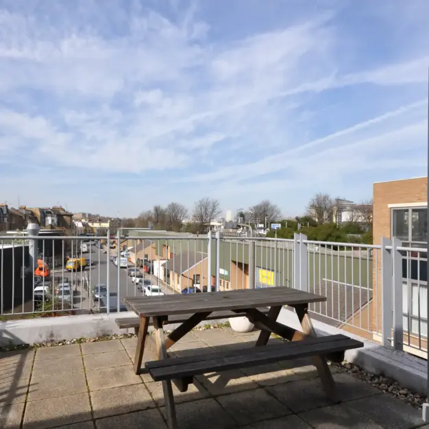 Roof terrace in Morie Street, Workspace Group Plc, Wandsworth