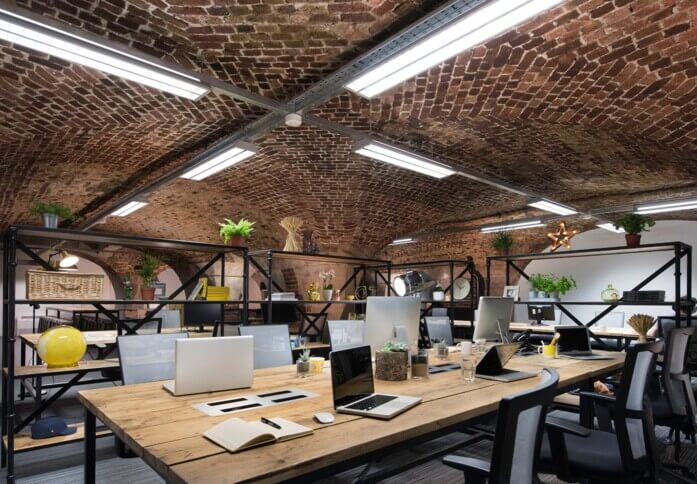 The communal space at Porters Walk, Tobacco Dock Venue Limited in Wapping