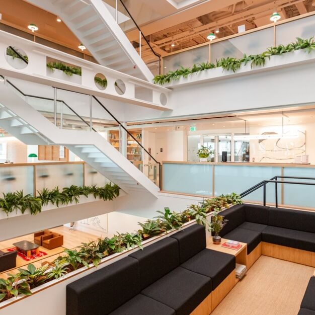 A breakout area in York Road, WeWork, Waterloo