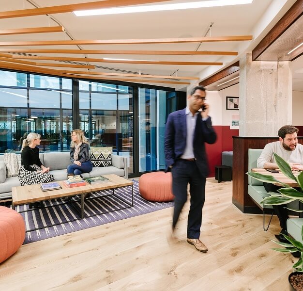 Breakout area at Stamford Street, WeWork in Waterloo