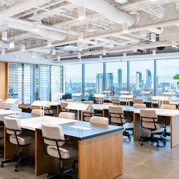 Enjoy the communal space in York Road, WeWork in Waterloo