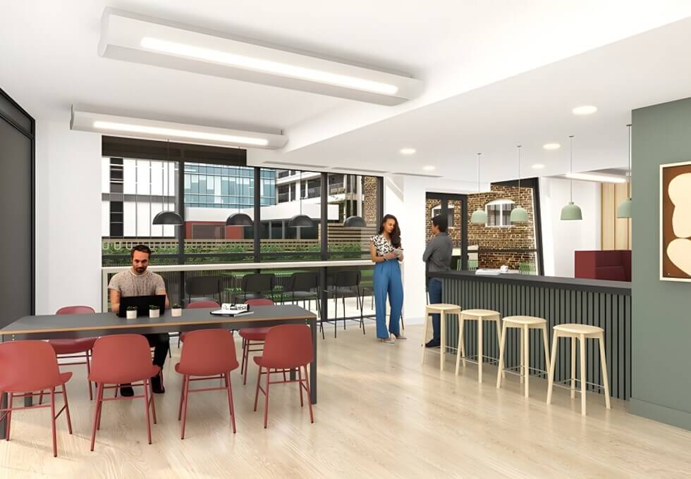 The breakout area - Leake Street, Unity Flexible Office Space (Waterloo)