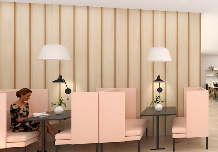 The breakout area on Leake Street, Unity Flexible Office Space (Waterloo)