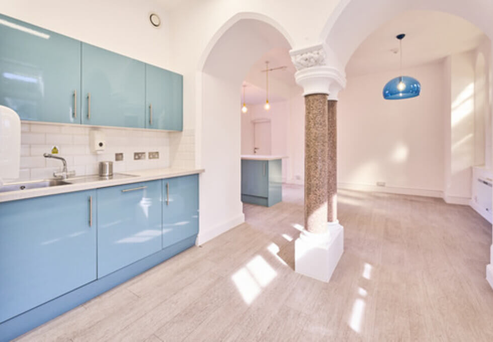 Kitchen at Fulham Road, Nammu Workplace Ltd in West Brompton