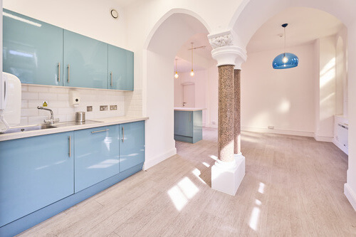 Kitchen at Fulham Road, Nammu Workplace Ltd in West Brompton