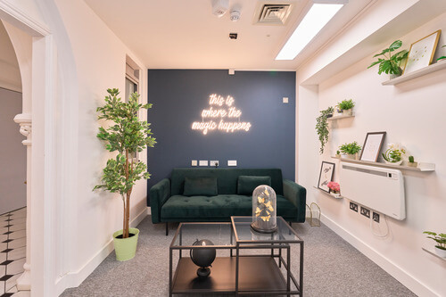 The reception at Fulham Road, Nammu Workplace Ltd in West Brompton