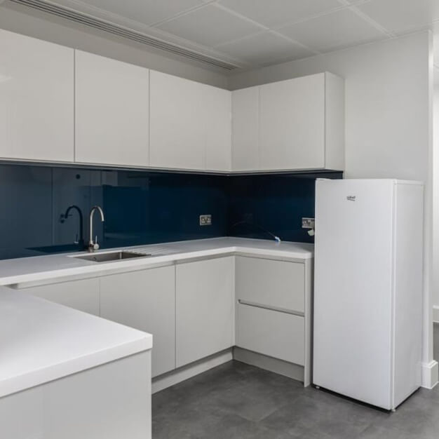 Dedicated kitchenette at Matthew Parker Street, Workpad in Westminster