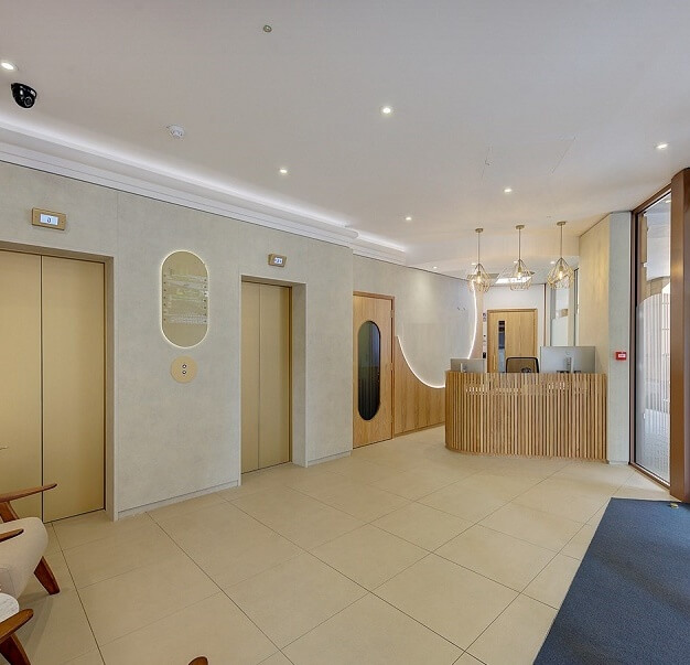 The reception at Buckingham Gate, One Avenue in Westminster